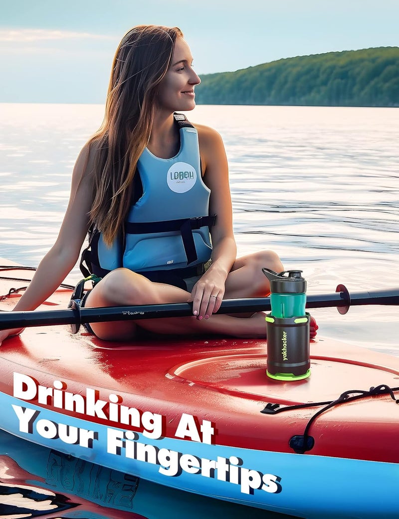 YAKHACKER SUP Paddle Board Cup Holder with Rubber Tab - Multi-Functional and Anti-toppling Cup Holder, Drinks Holder, Inflatable Paddle Board Accessories, Includes Action Mount - Image 4